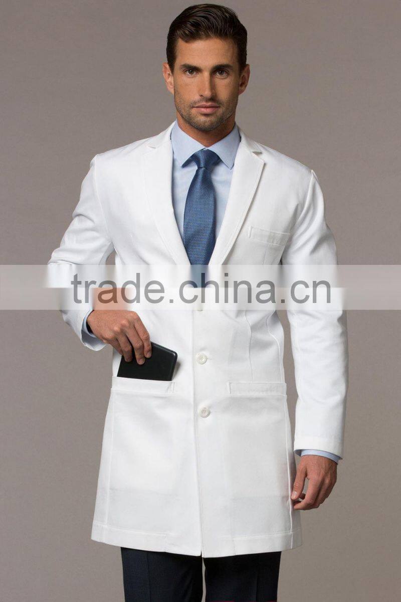 Cusomt Long Sleeve Unisex Acid Resistant White Lab Coat