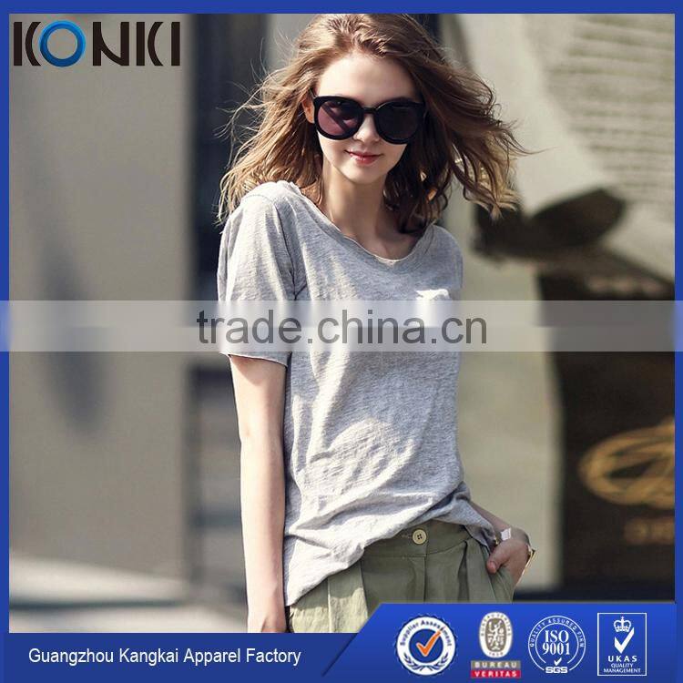 Newest style loose lady's t-shirts fashion t shirt