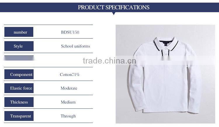 2017 spring selling student girls' long sleeve T-shirt, British solid color college long sleeve T-shirt