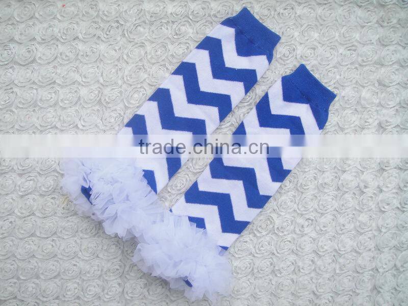 Christmas baby leg warmers Cotton Knitted Printed warmer with ruffles toddler knee high socks