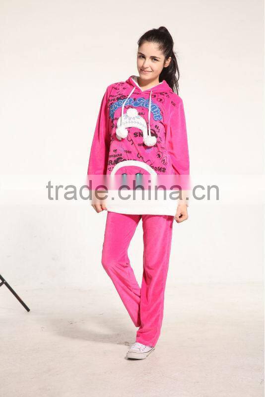 best selling cute winter velour women minion pajamas