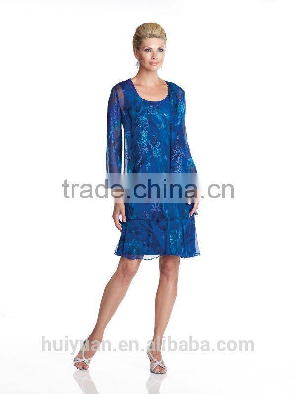 long sleeve knee length prom dress