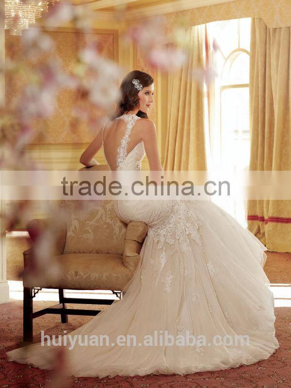 sexy strap lace mermaid deep v neck wedding dress designs