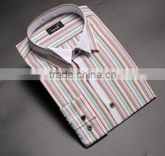 spring and summer white casual man shirt with silk feeling