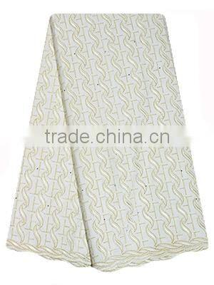 2017 New Polish Lace Swiss Voile Lace Fabrics with Stones SL0425