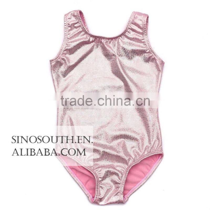 2017 New arrival thong gymnastics leotard fabric Shiny Leotards for girls