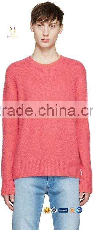 Men Red Pure Cashmere Sweaters New Design Pullover Sweater