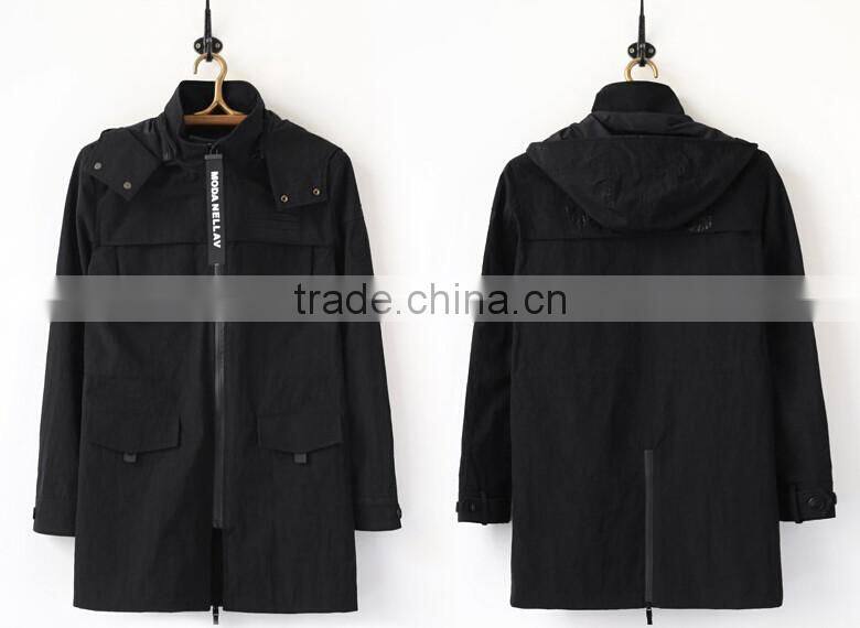 wholesale winter coats fixed hood long 100% cotton winter jacket men