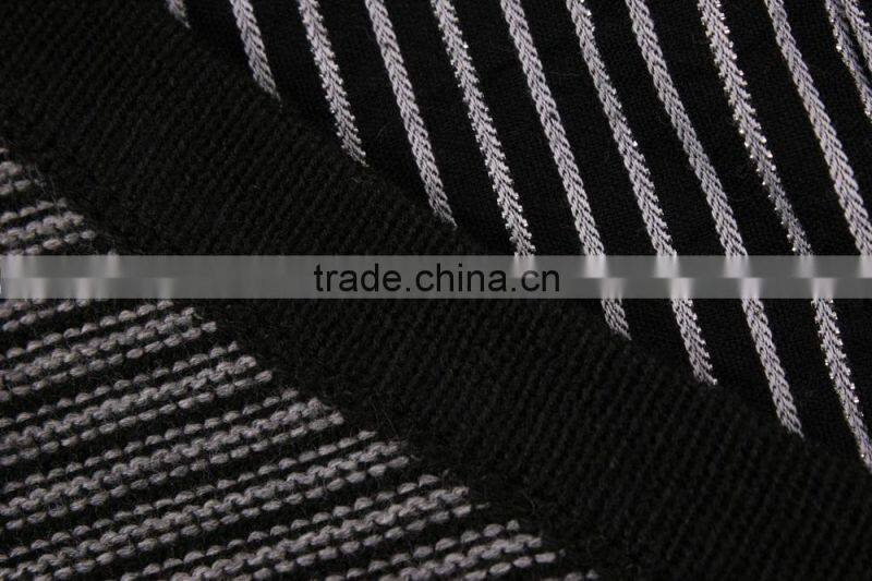 Thin Grey White Striped Cotton Sweater Shirt