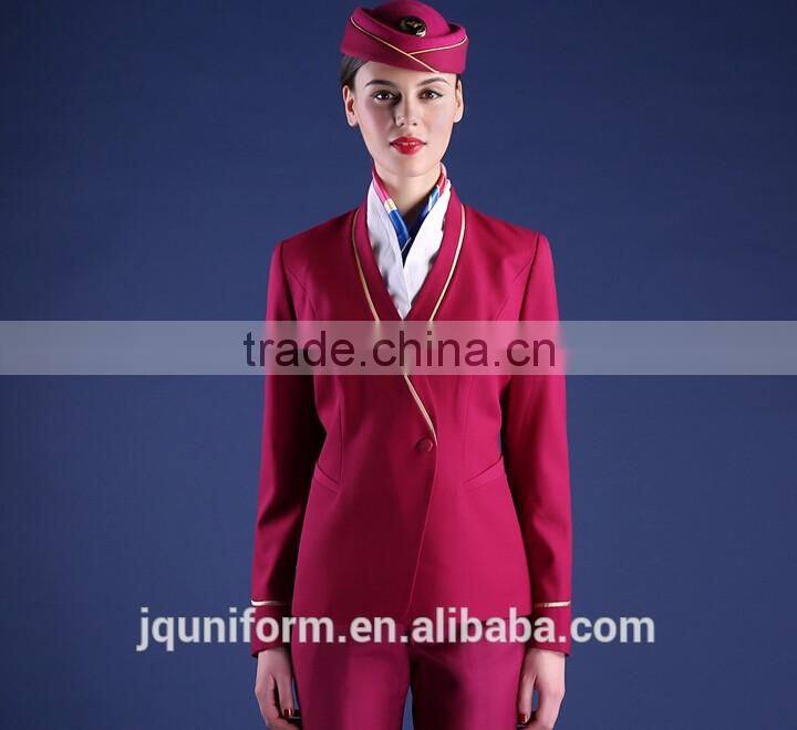 custom factory price chantilly outfit multicolours stewardess female uniforms wholesale