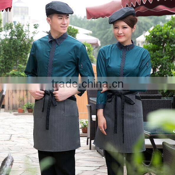 custom simple pattern restaurant work clothes restaurant server uniforms