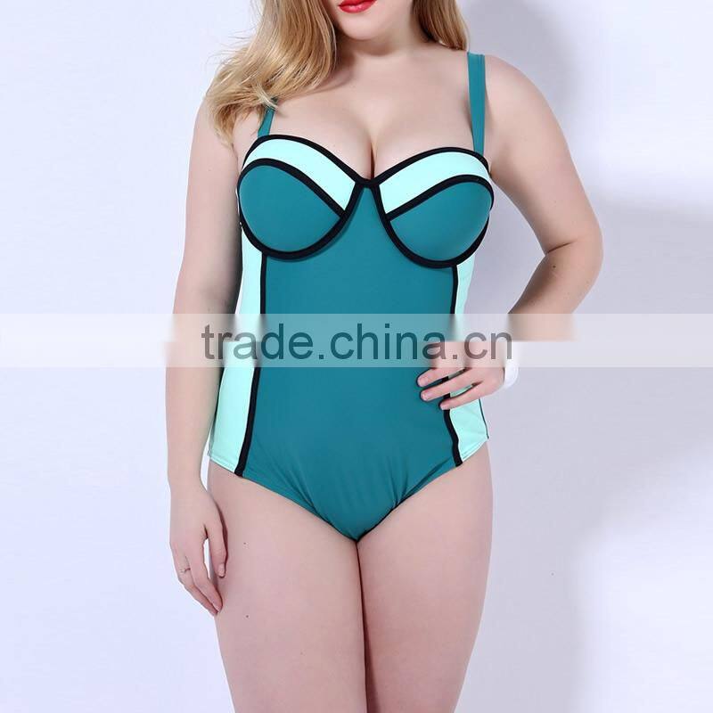 Nylon Polyester Plus Size One-piece Swimsuit