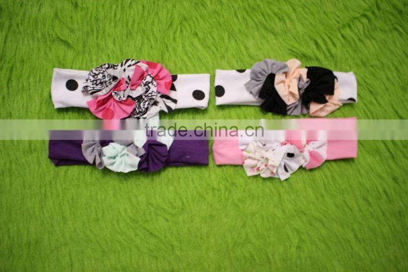 2017Lovely Style Persnickety Girls Hair Accessories Floral Headband Hair Floral Baby Elastic Girls Many Colors Choice Headbands