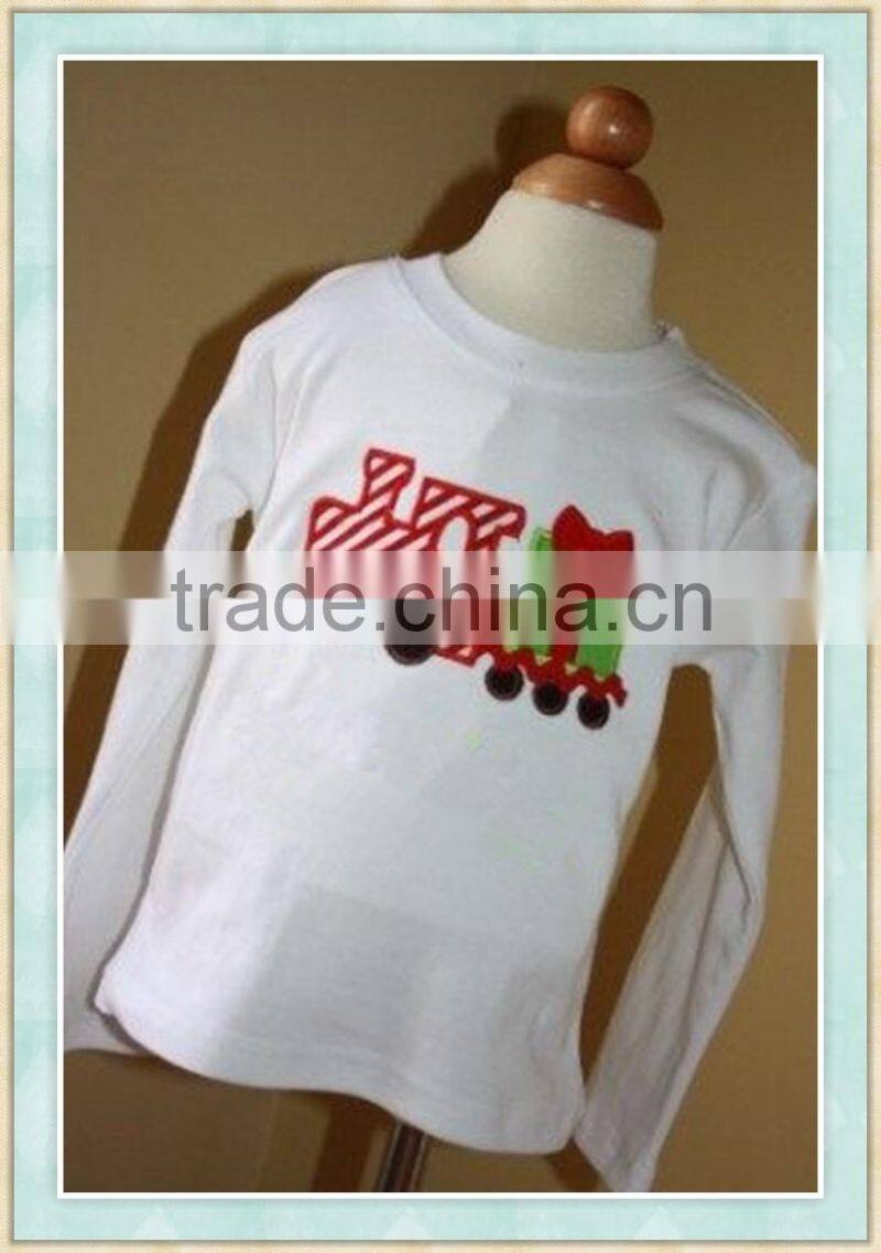 boys christmas train t-shirt christmas raglan shirts 100% cotton baby clothes