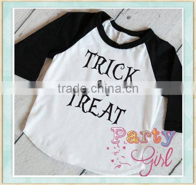 Cold shoulder halloween white top black sleeve with letter trick wool shawls bohemian tops tunics