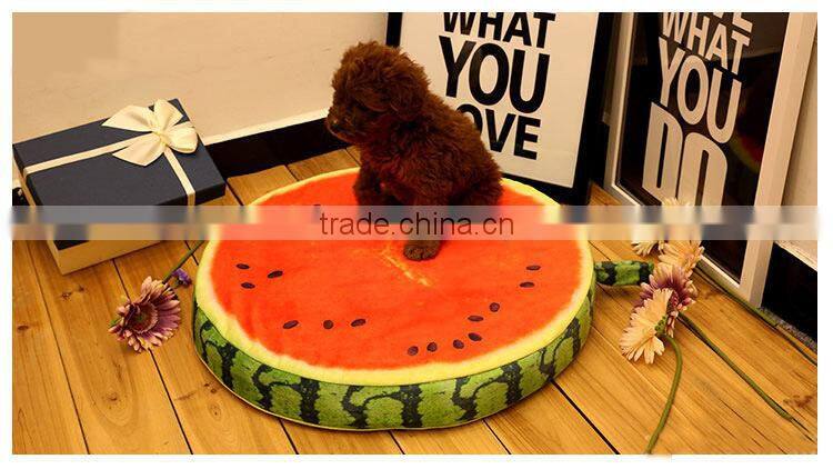 R1929H Hot selling Summer Fruit Round Pet Cushion Cat Dog Mat Pet Pad Bed