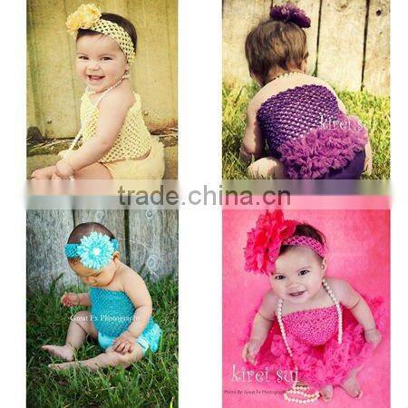 Girls Brown Crochet Tube Top Photo Prop 12M-3 Years