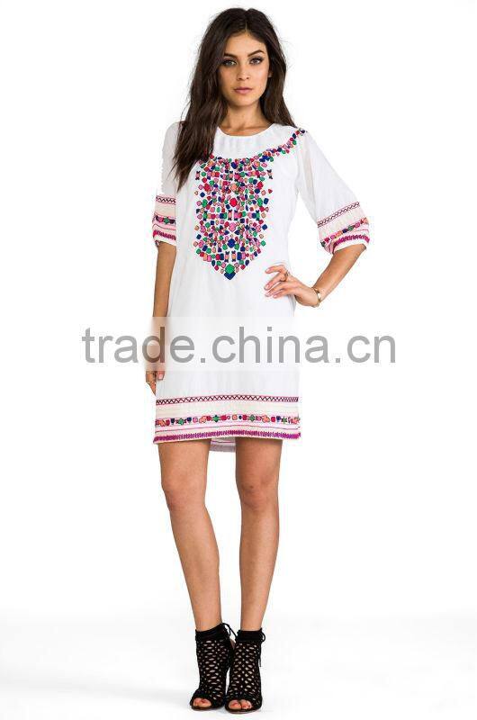 High quality casual dress indian tunic patterns