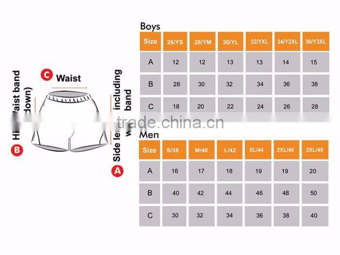 Modern 4 way stretch printed contrast color mens custom board shorts