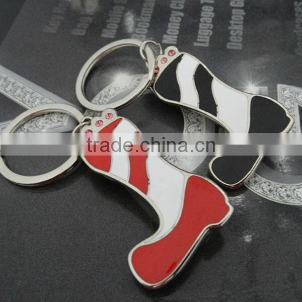 Wholesale fashion metal shoe keyring