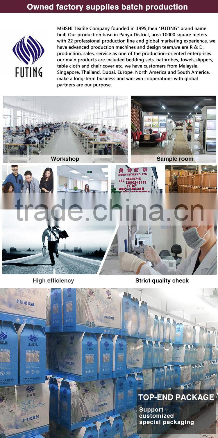 Guangzhou bed linen manufacturer 300 Thread count white color cotton bedsheets bedding sets