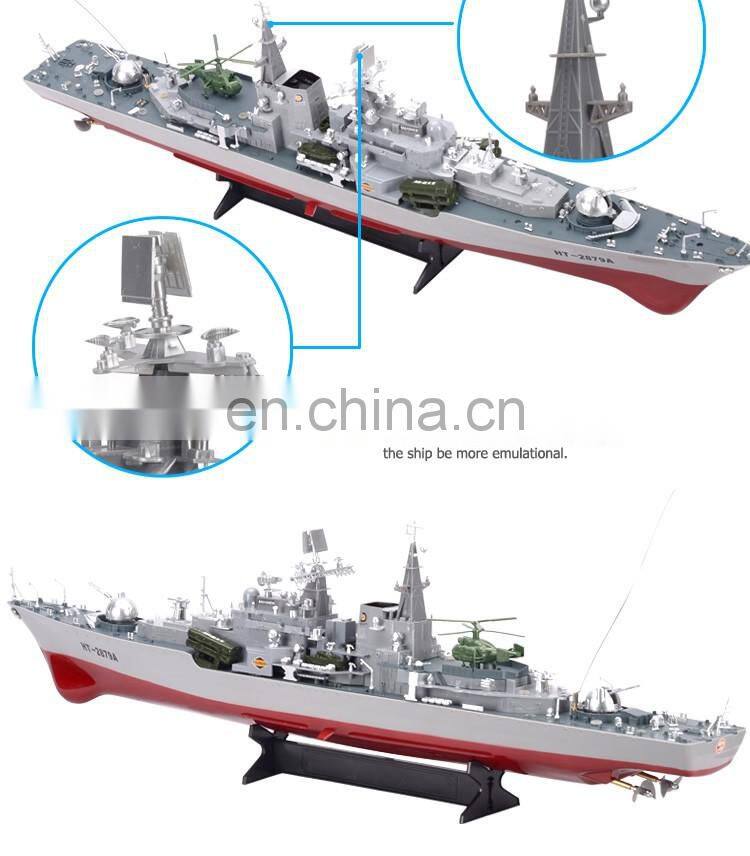 HT 2879A 1:275 Remote radio control military RC boat destroyer model toys
