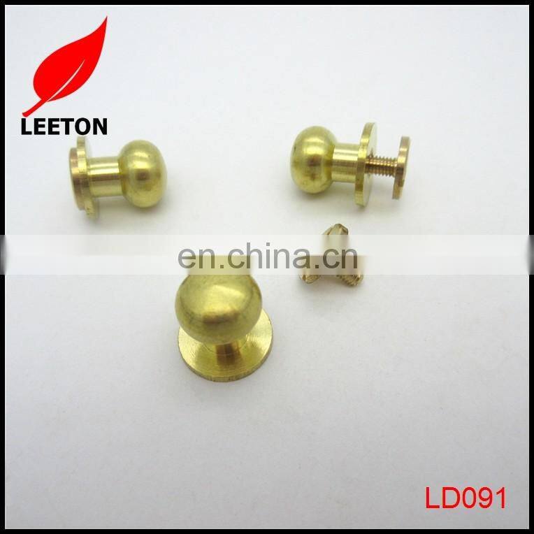 10mm round brass button stud for leather belt