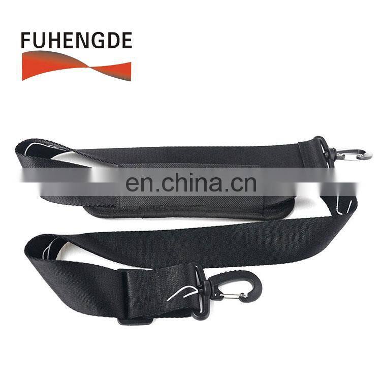 Adjustable and Comfortable Pad Shoulder Strap with Swivel Hook for Bags Briefcases Luggage Black
