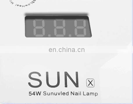 made in Shenzhen 54W SUN X UVLED Nail Lamp Dryer Machine for Nail Gel Polish Drying with Smart Sensor Nail Art