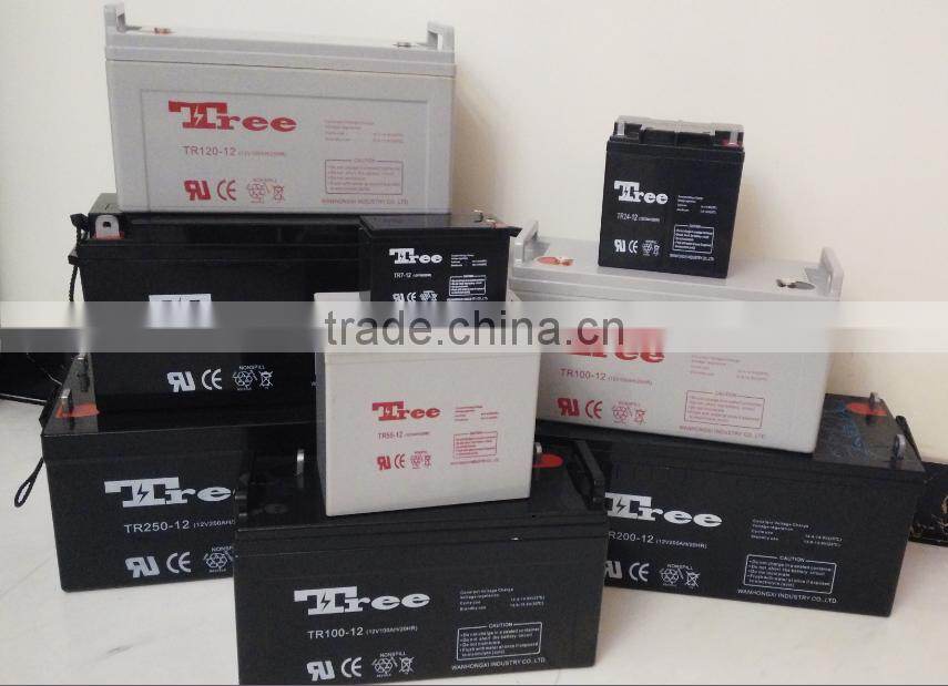 free maintenance ups system battery 12V 17Ah rechargeable lead acid batteries