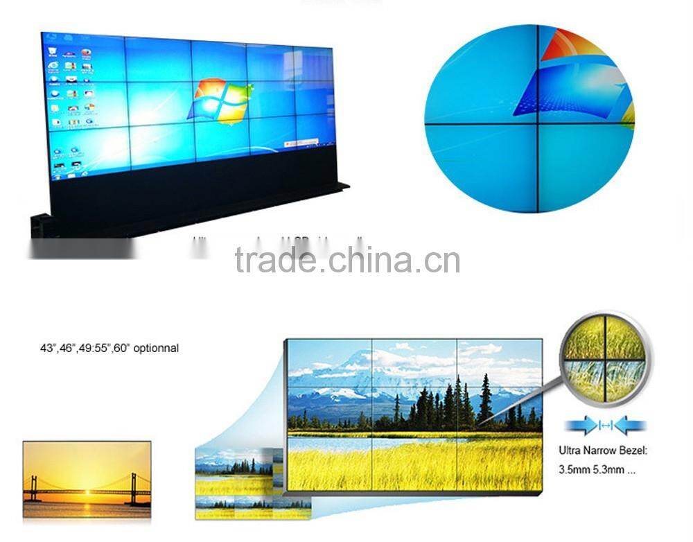 5.3mm super narrow bezel 46" lcd video wall screen