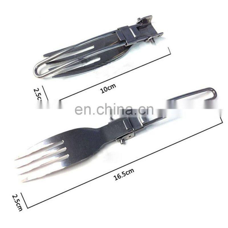 3pcs/set Folding Picnic/Traveling/Hiking/Camping Cutlery Utensils Portable Outdoor Tablewares Dinnerware Knife/Fork/Spoon