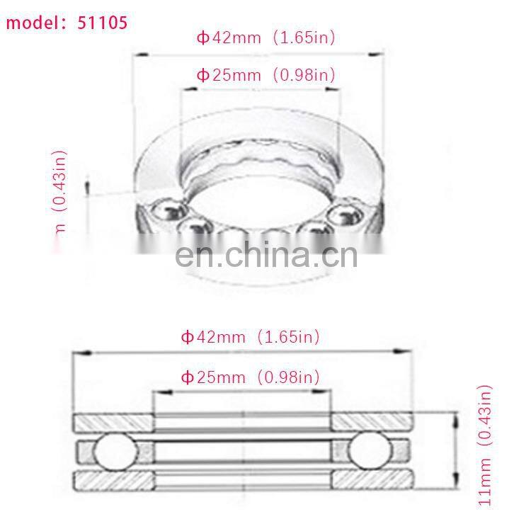 Wholesale fast delivery high quality and low price thrust bearing 51105 thrust ball bearing
