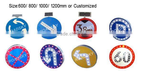 Traffic Warning Plastic Reflective Flashing Road Signs