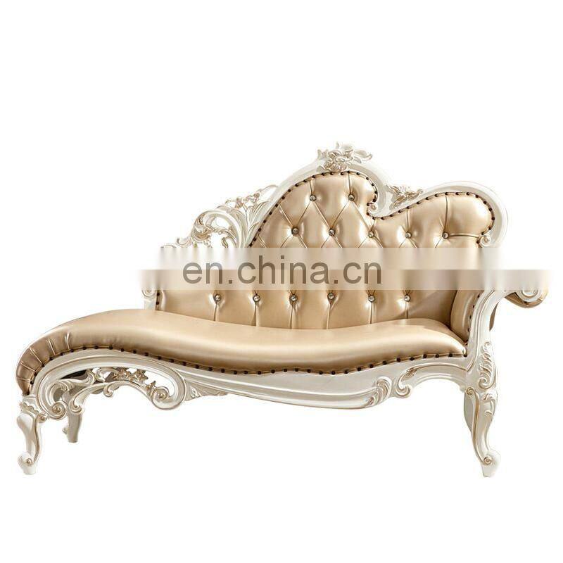 European solid wood chaise longue