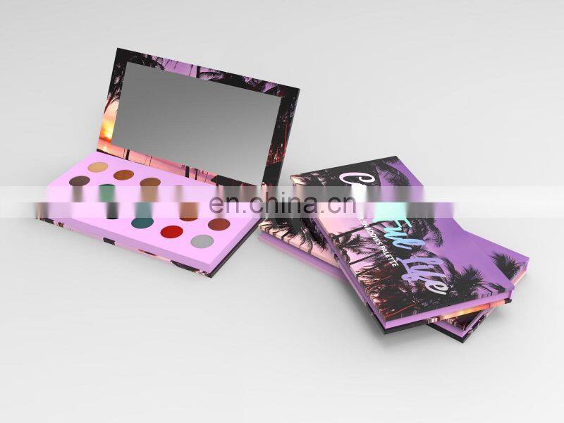 Bulk Multi 18 Color Empty Eyeshadow Pan Empty Paper Cardboard Packaging 16mm Eyeshadow Palette Custom Design