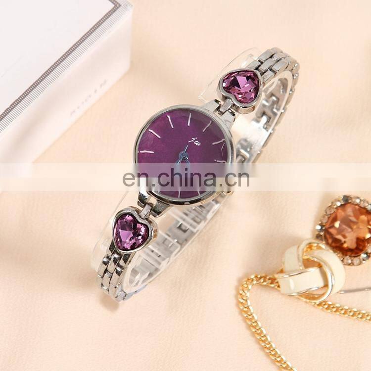 JW 6263 Charm quartz designer wrist watch slim chain strap stainless steel ladies watches