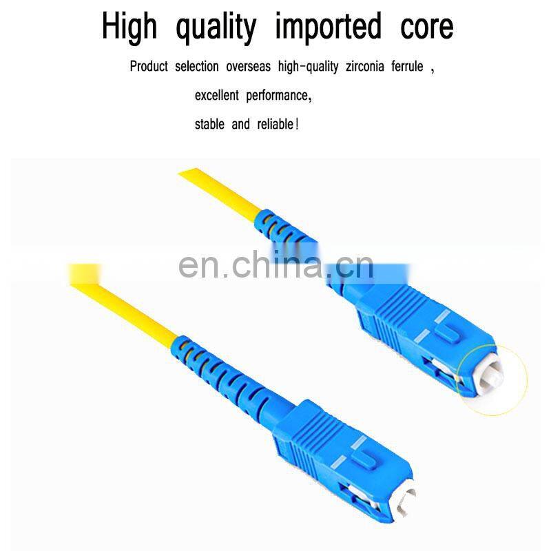 SC single mode Corning fiber 5 steps polished fiber optic patch cord