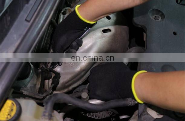 Factory Price Black Nylon PU Dipped Gripping Gloves, guante de poliuretano