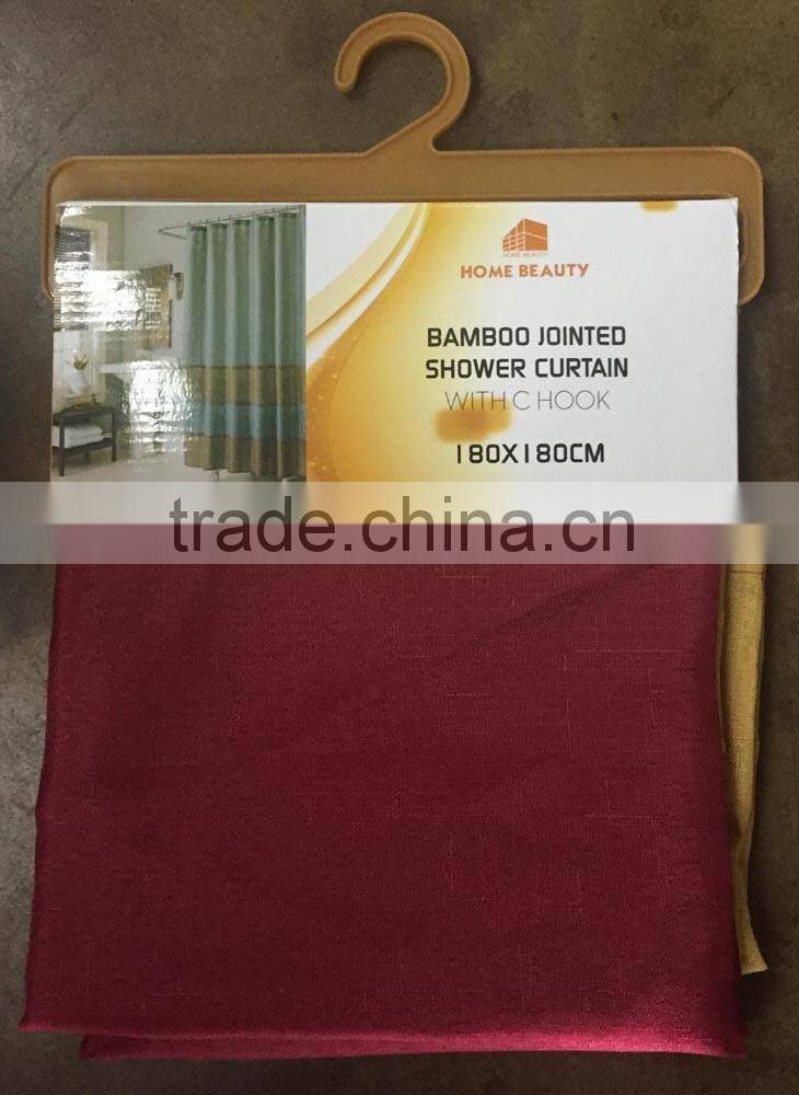 BAMBOO JOINTED SHOWER CURTAIN WITH C HOOK