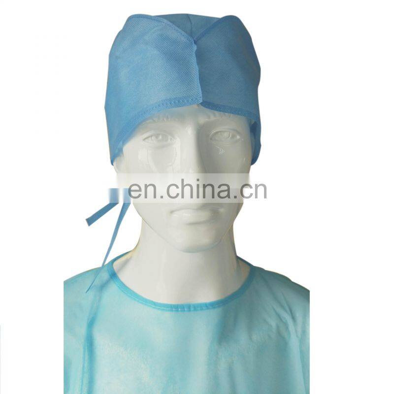 Single or Double Elastic Surgical Non Woven Bouffant Disposable Clip Cap