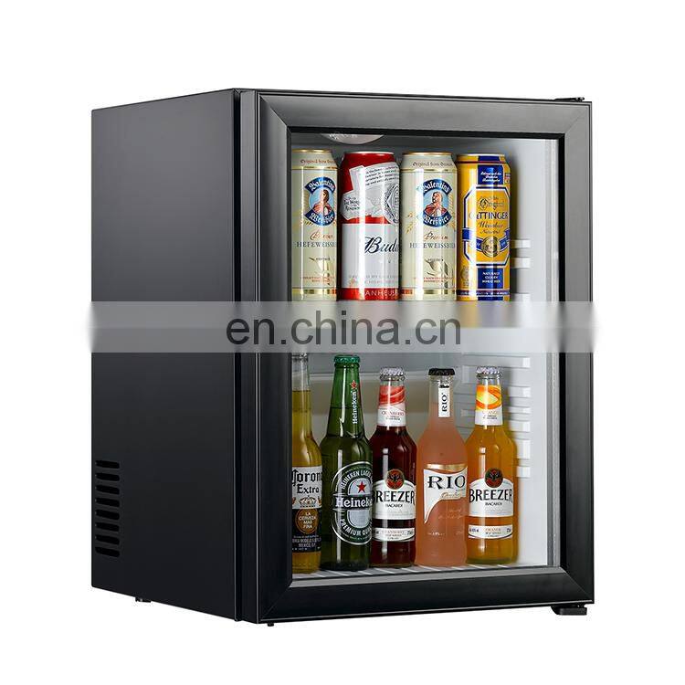 Wholesale cheap hotel retro electric single glass door fridge beer wine freezers small mini refrigerator with lock