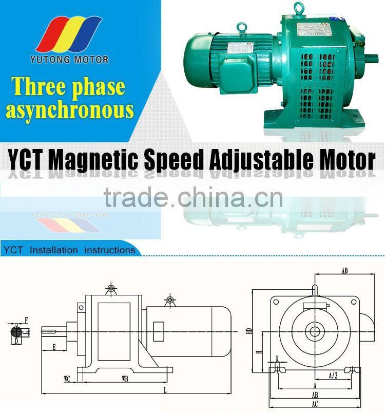high quality 3phase magnetic speed-regulating induction motor YCT355-4c