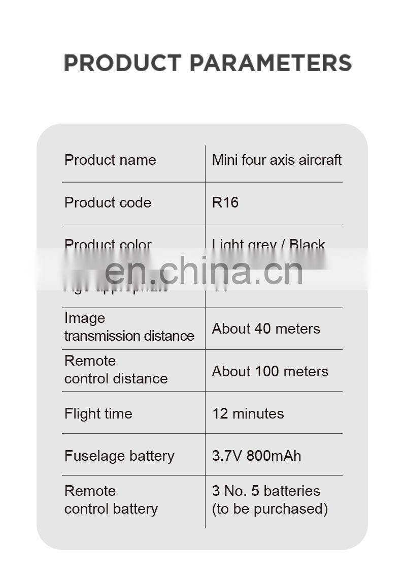 New Arrivals Toy Drone R16 Photography Quadcopter Mini Drone With 4k Dual Camera UAV