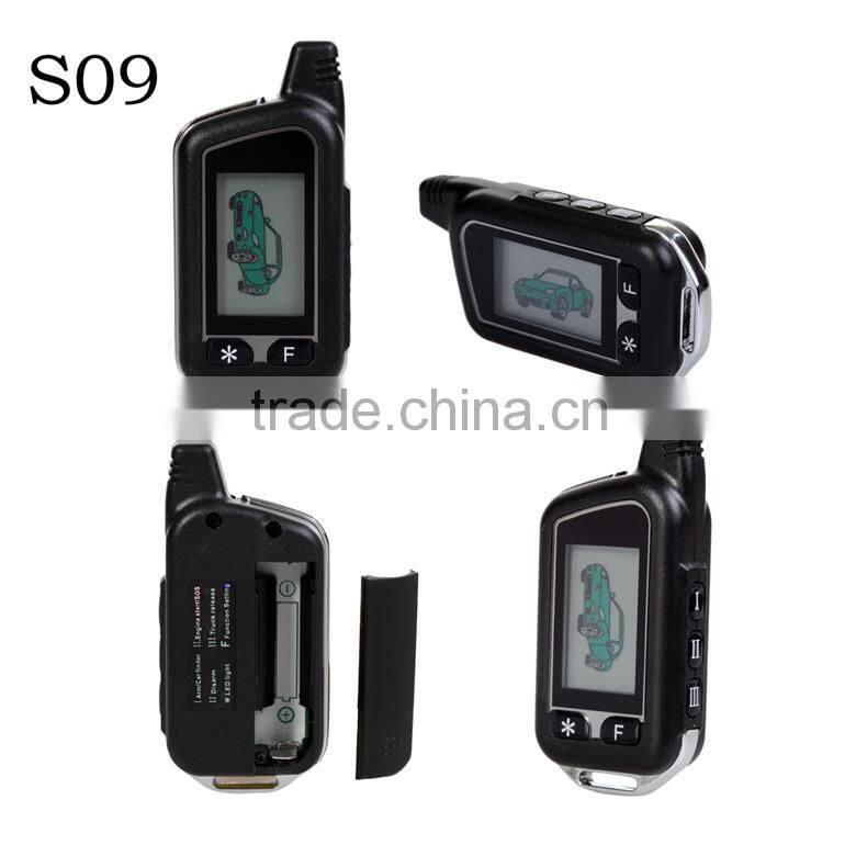 Two way car alarm system manual with LCD warning dispaly, up to 2000 meters