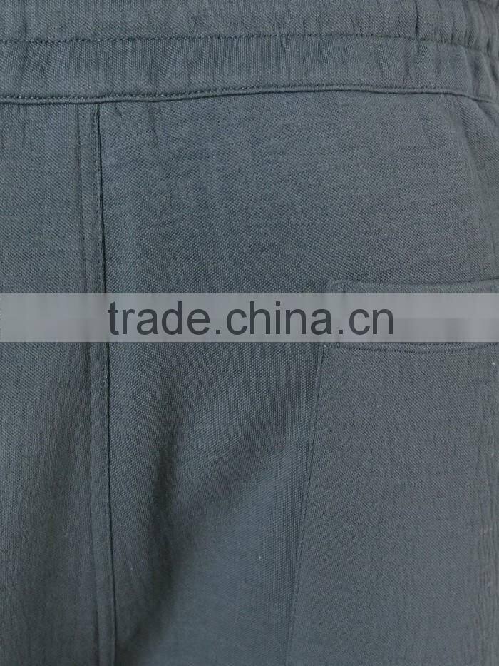 Fashion wholesale mens cotton long track jogger pants with drawstring