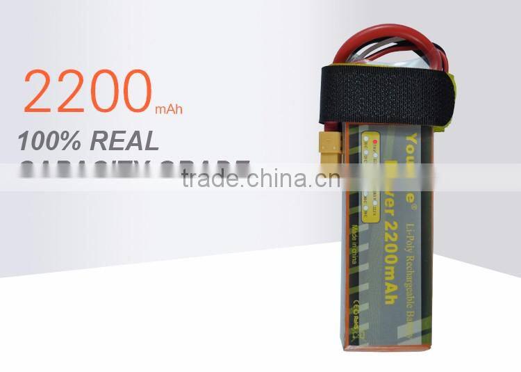 High discharge rate rechargeable battery 2200mah 7.4V