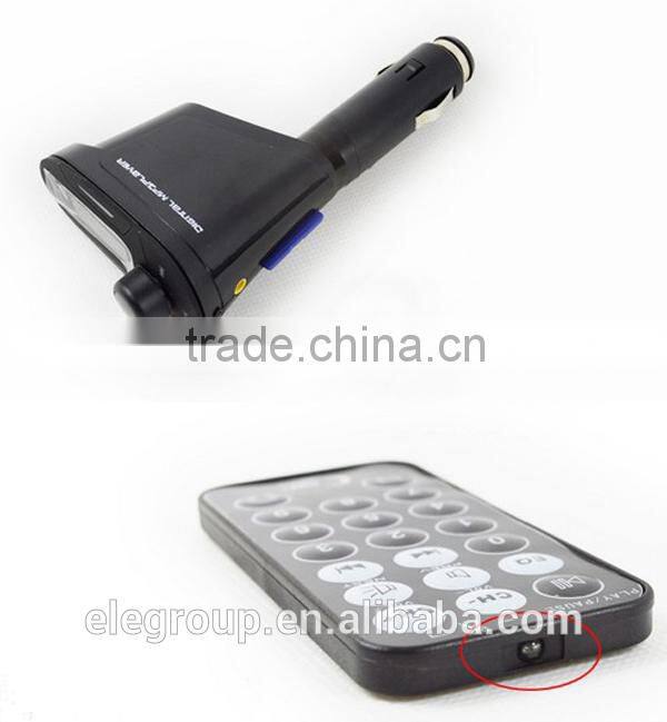 Car MP3 WMA Player/ FM transmitter; Support SD/MMC memory card(Max 8GB) and USB flash driver