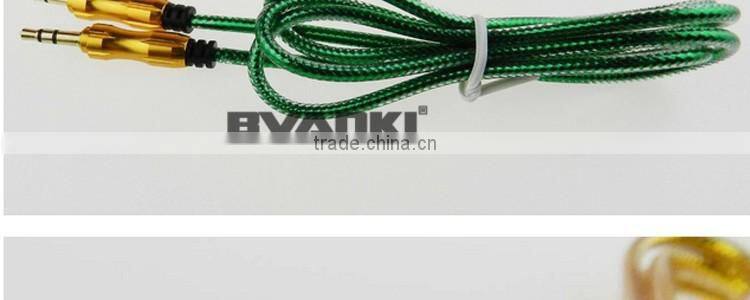 2016 sales promotion cable audio 3.5mm to 3.5 mm male to male extension cable aux cable for car/headphone/PM4/PM3 free samples