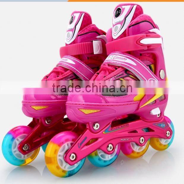 CE approved youth inline skates with flash pu wheel